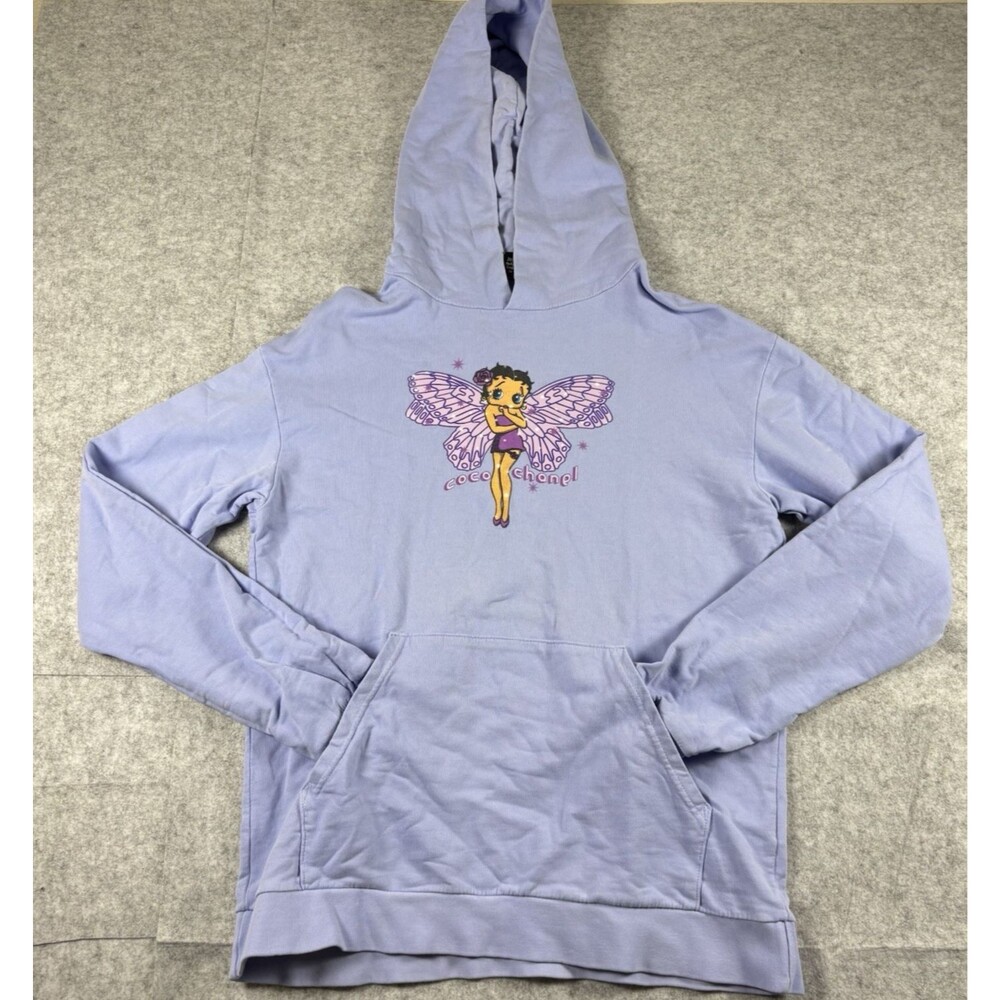 Mega Yacht Blue Purple Oversized Graphic Hoodie Sweatshirt 100% Cotton Womens OS